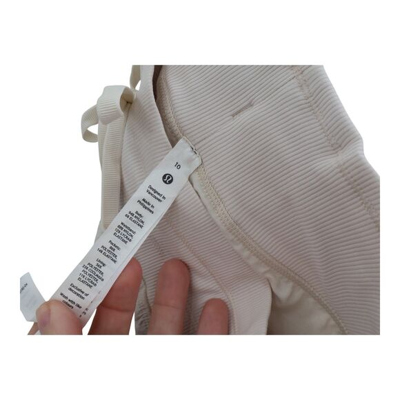 Lululemon Dance Studio Medium Rise Joggers Lined Size 10 White Opal NWT - Picture 9 of 10